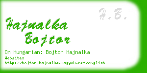 hajnalka bojtor business card